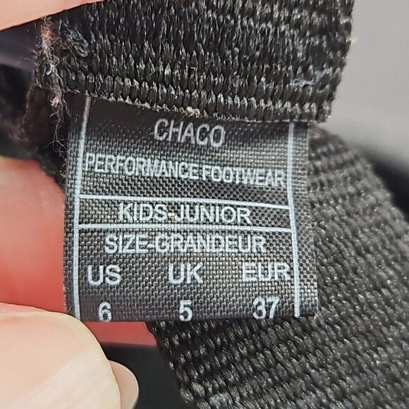 Chaco Chillos Clogs Rubber Youth 6 Black Orange Rubber Strapback - Picture 8 of 12